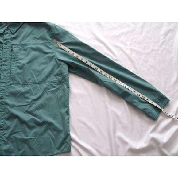 Men's LL Bean Front Button Polyester/Nylon Long Sleeve Shirt Sz XL  (MT56) - Picture 5 of 9